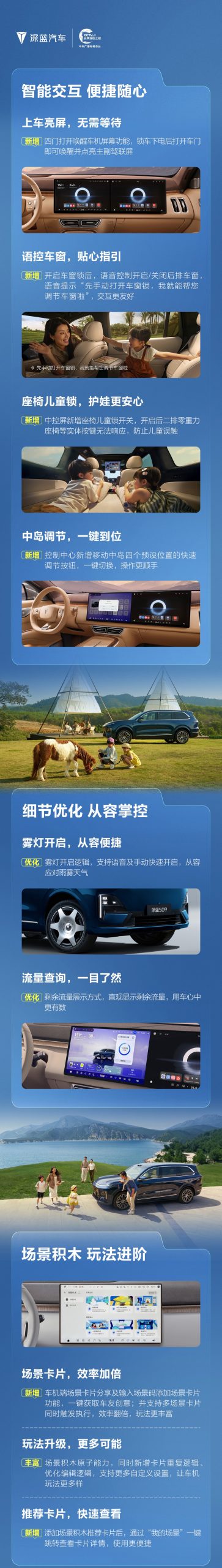 深蓝 S09 场景功能