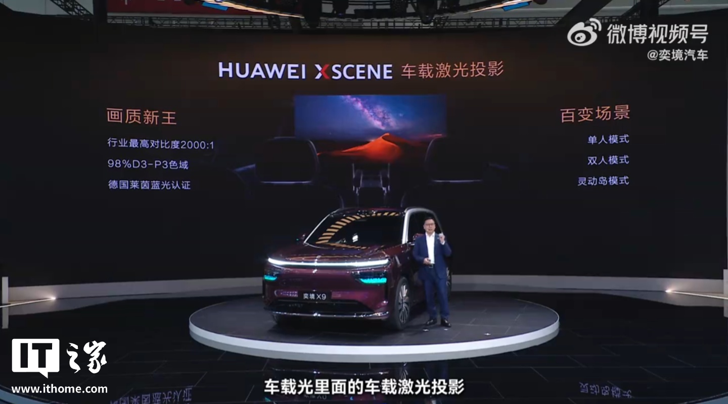 HUAWEI XSCENE 车载激光投影模式