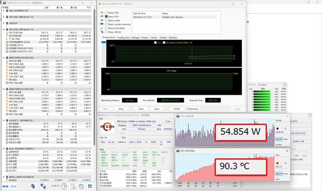 AIDA 64 FPU CPU 单拷机测试
