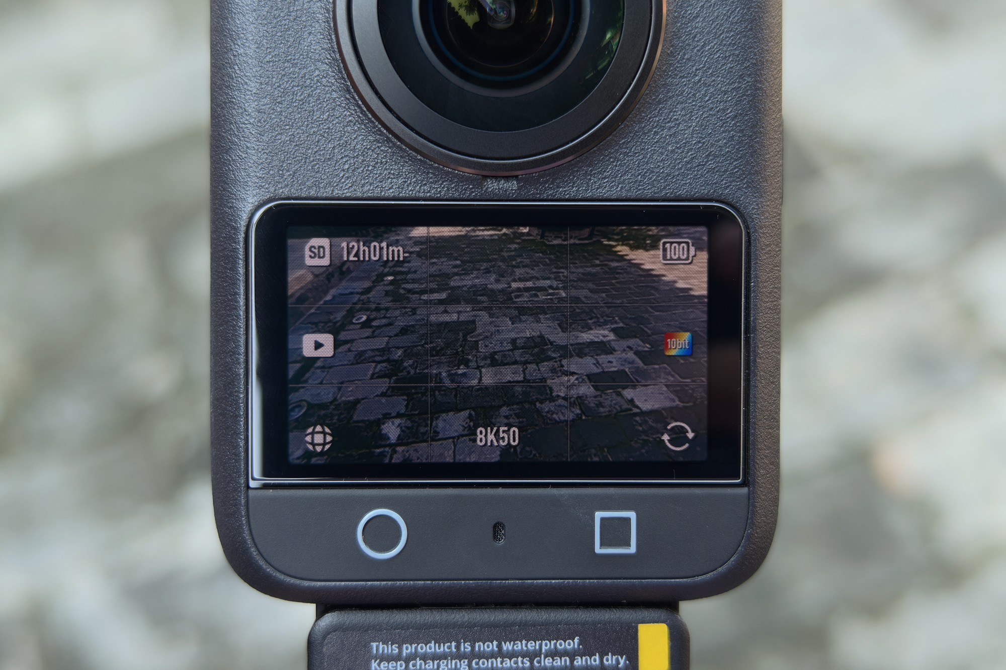 DJI Osmo 360界面显示8K 50P拍摄