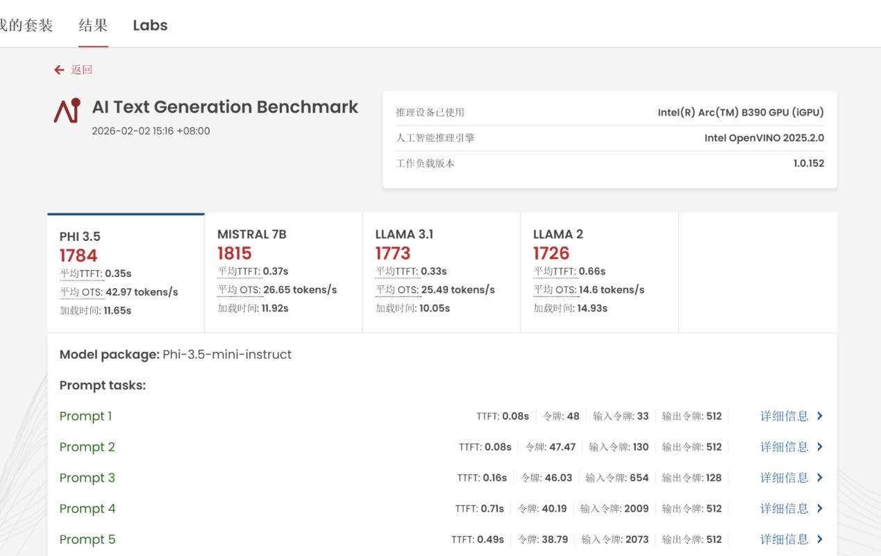 华硕灵耀14 双屏 2026 AI文本生成测试
