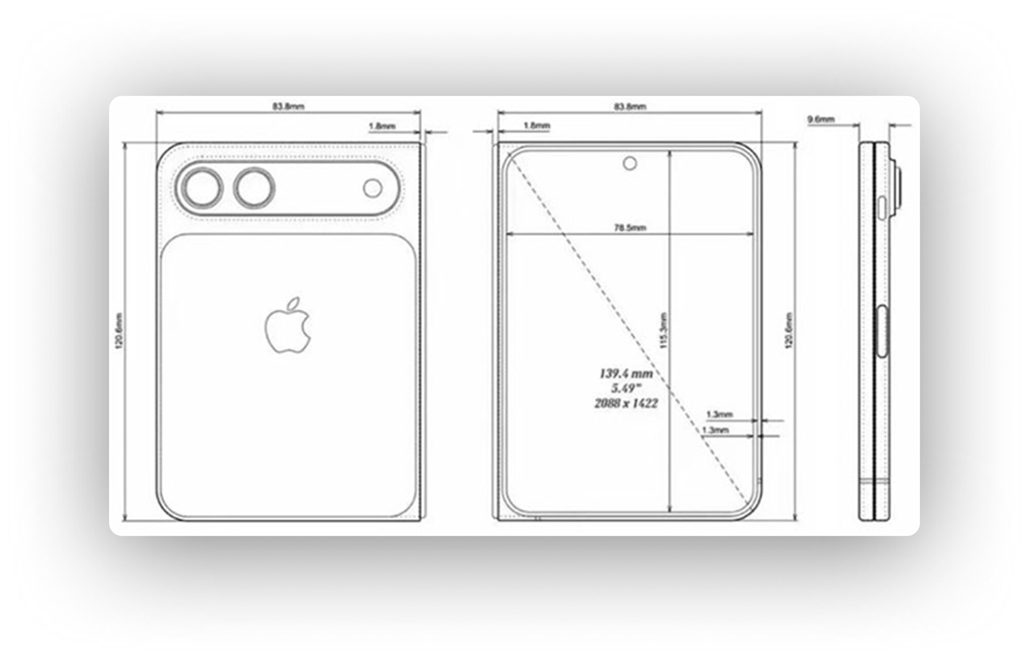 iPhone Ultra 展开状态渲染图