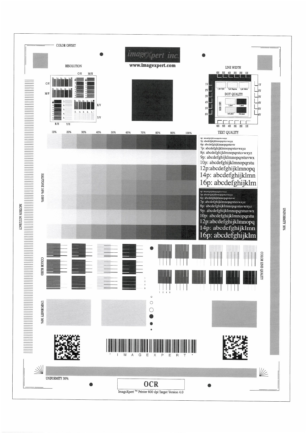 惠普LaserJet Enterprise MFP 6600dn 打印质量样张 3