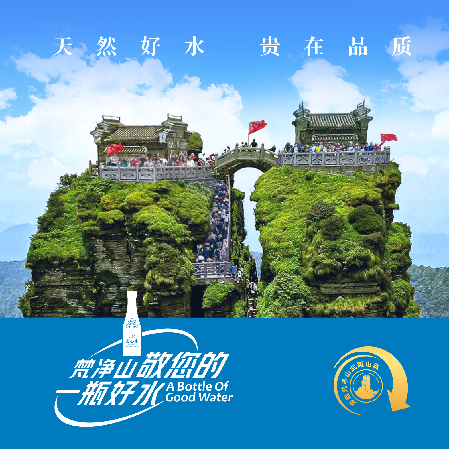 【德心水】小分子弱碱性天然饮用山泉水350ml*12瓶高端商务家居水