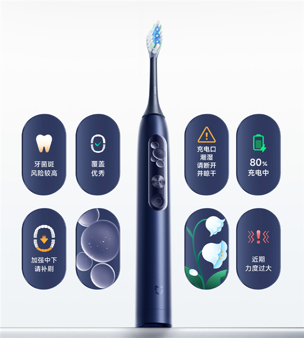 小米原创专利电机！米家多向扫振电动牙刷Pro上市：549元