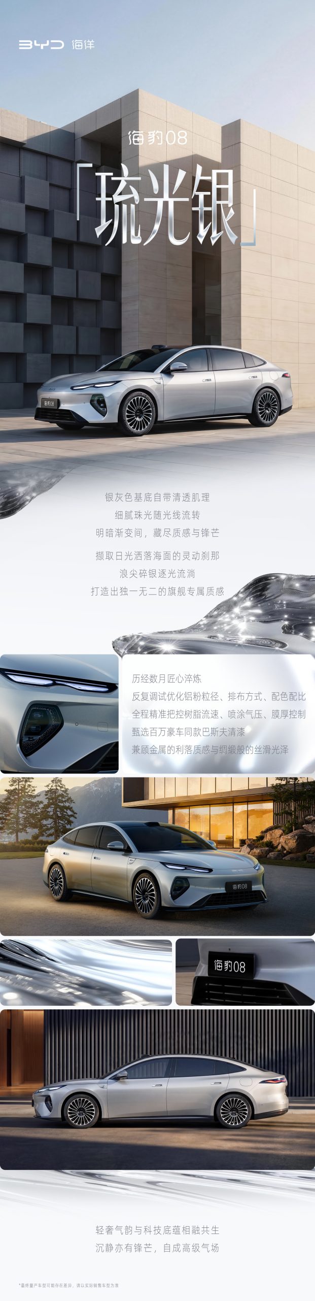 比亚迪海豹 08 琉光银车身