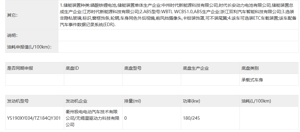 吉利银河 TT/A8 新车动力信息