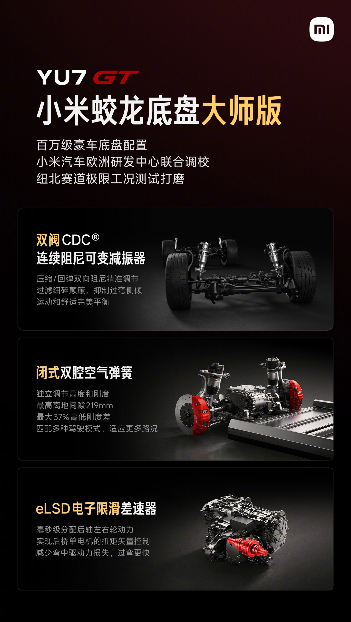 小米 YU7 GT 蛟龙底盘大师版
