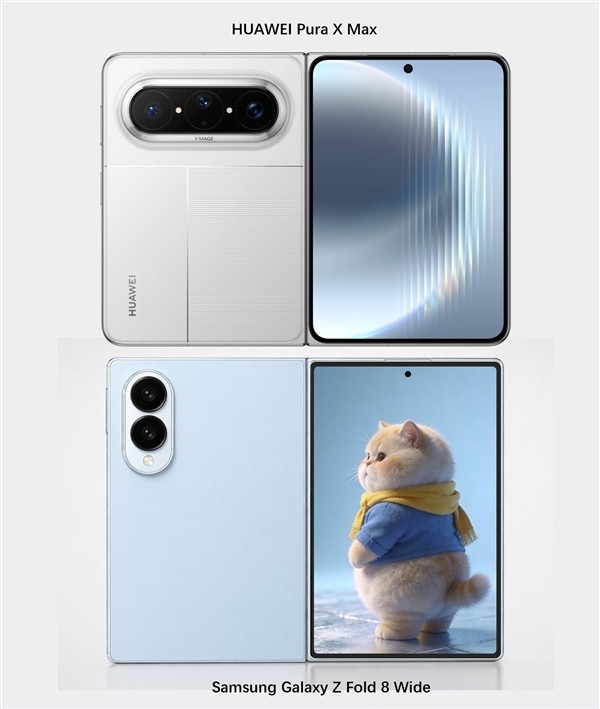 三星 Galaxy Z Fold 8 Wide 展开形态示意图