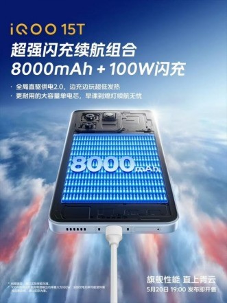iQOO 15T 充电示意图