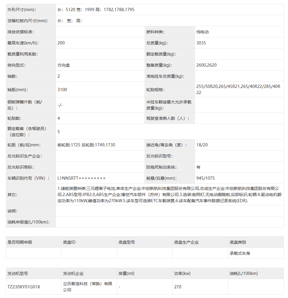 小鹏 G9L 申报图