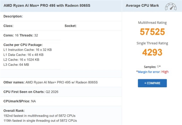 AMD新一代旗舰APU大曝光！16个Zen 5核心+192GB内存、首搭8065集成显卡