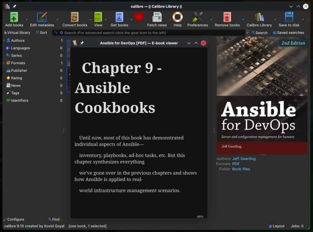Calibre 9.10 E-Book Manager