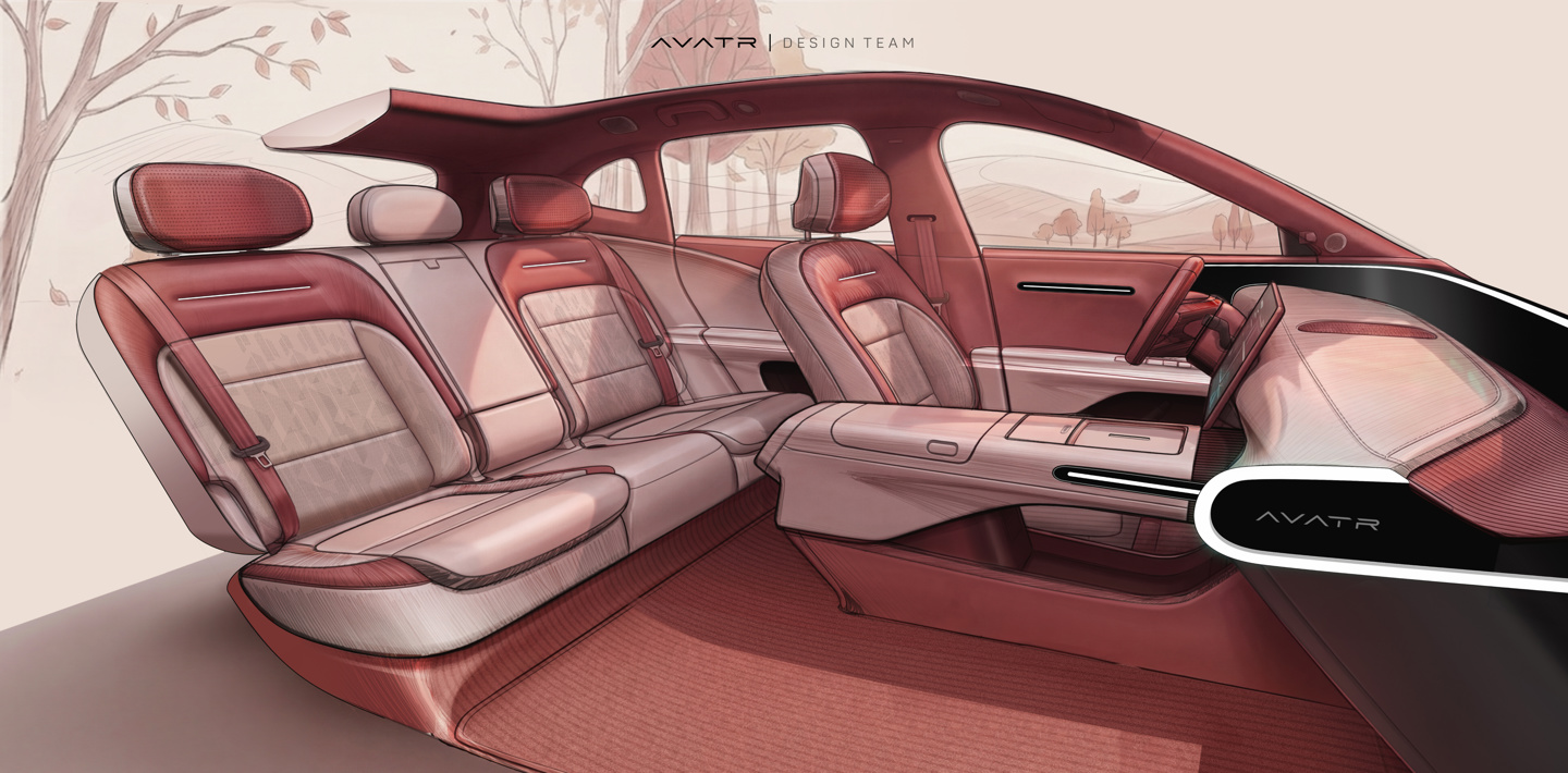 阿维塔 07L 中大型 SUV 新车内饰公布:三色可选,配华为鸿蒙座舱