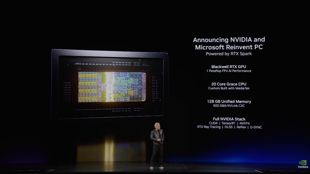 联发科与NVIDIA深度合作NVIDIA RTX Spark 端侧AI超算正式走进消费级市场