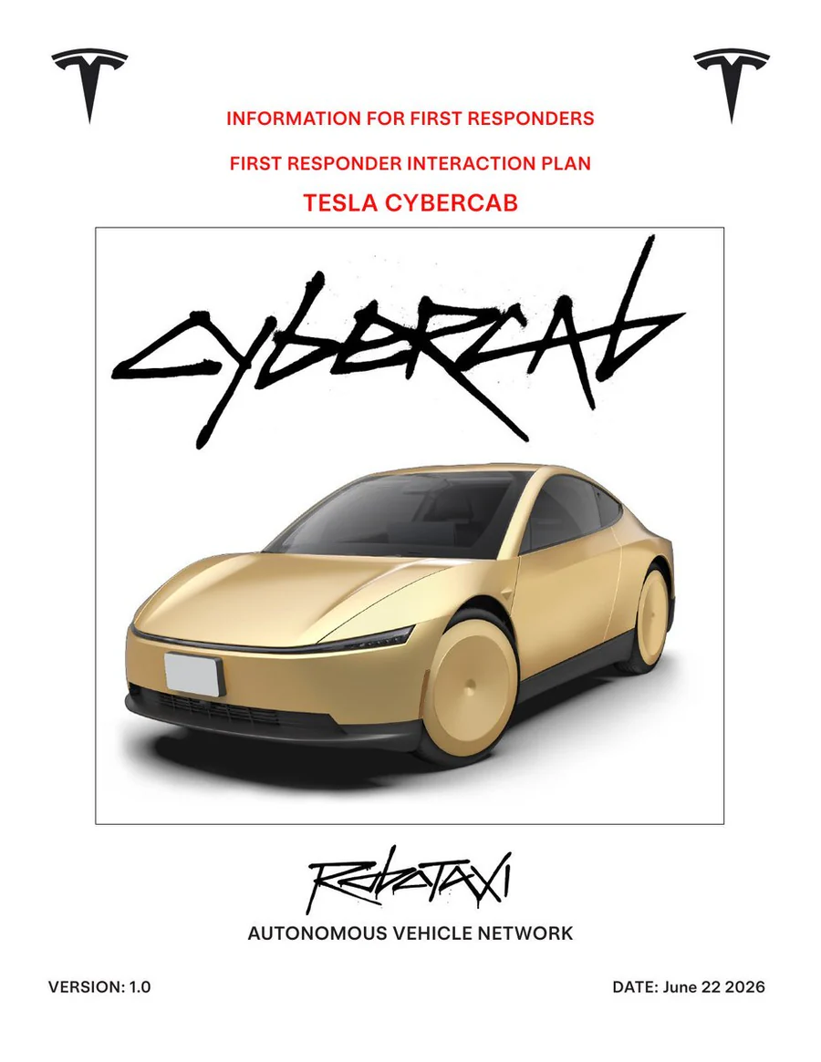 特斯拉 Cybercab 内饰