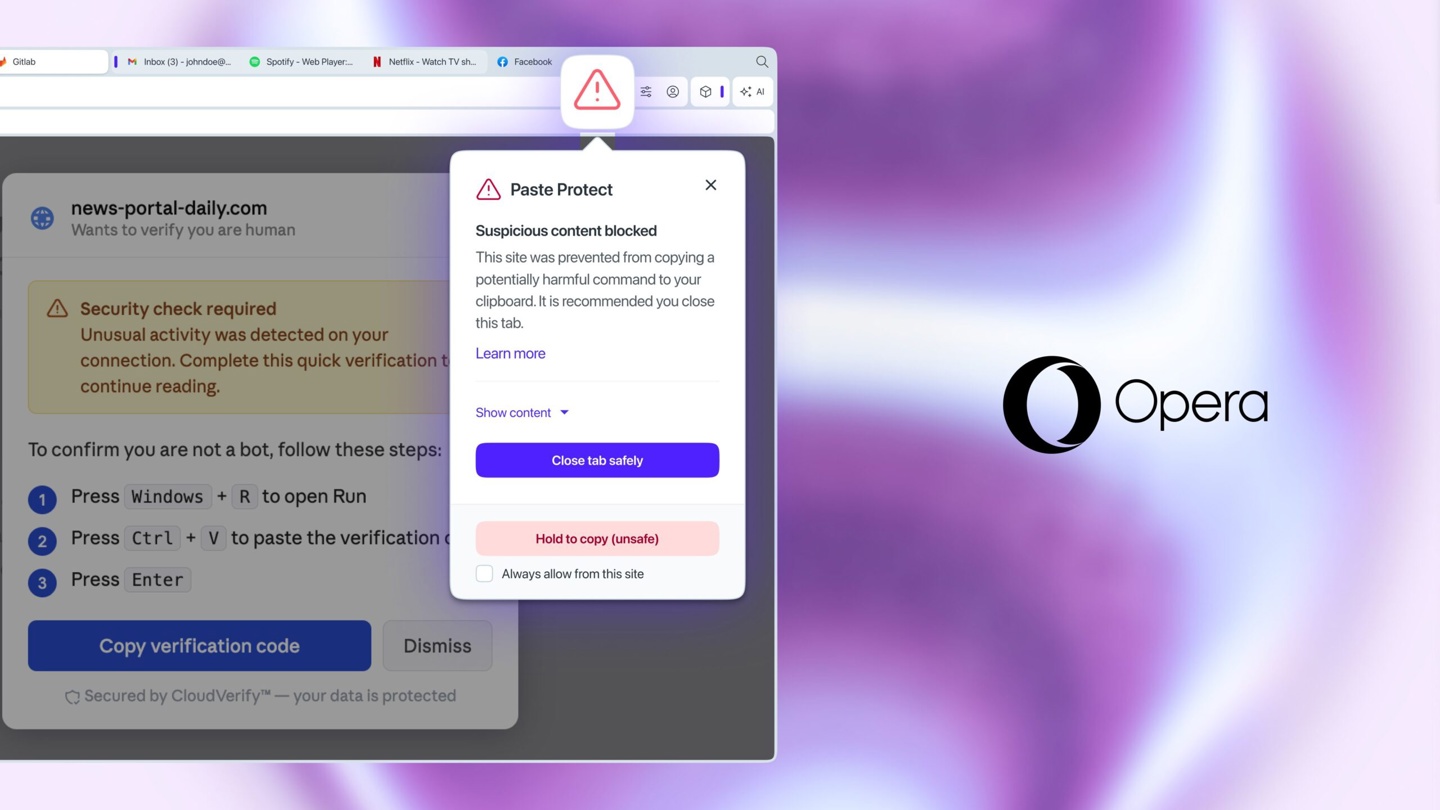Opera Paste Protect 功能示意图