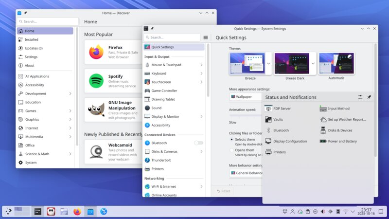 KDE Plasma 6.8 动画效果优化